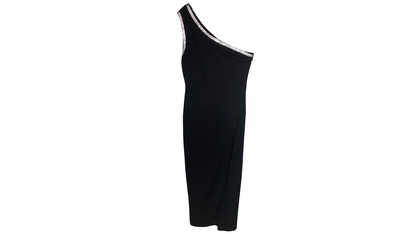 LuLus Glamorous One-Shoulder Black Evening Dress