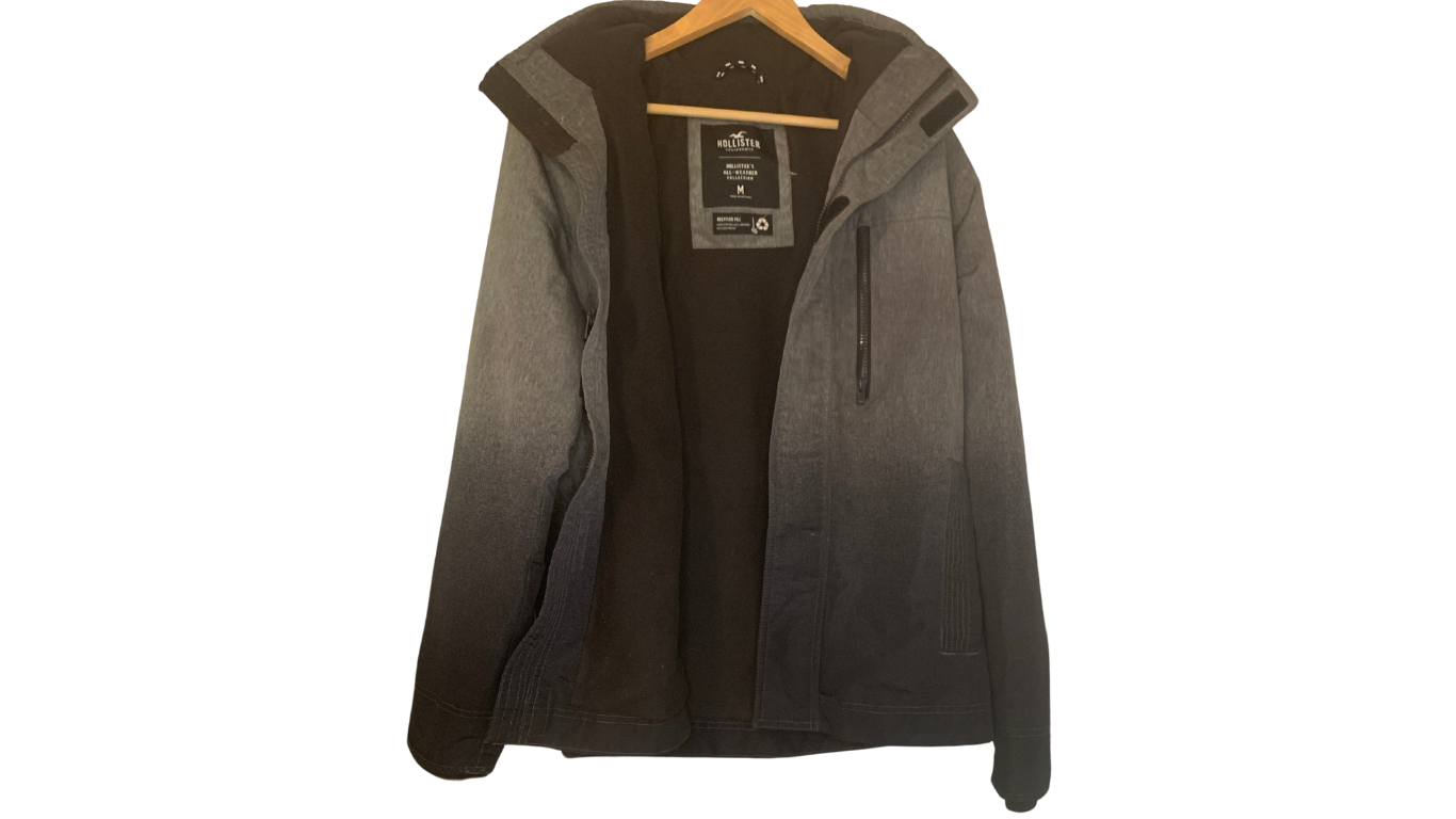 Hollister Grey Ombre All-Weather Coat, M