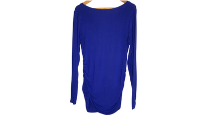 Royal Blue Long-Sleeve V-Neck Top, M