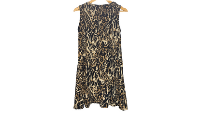 Wild Elegance Animal Print Sleeveless Dress, S